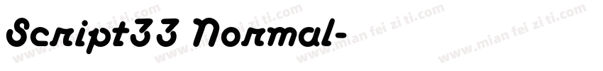 Script33 Normal字体转换